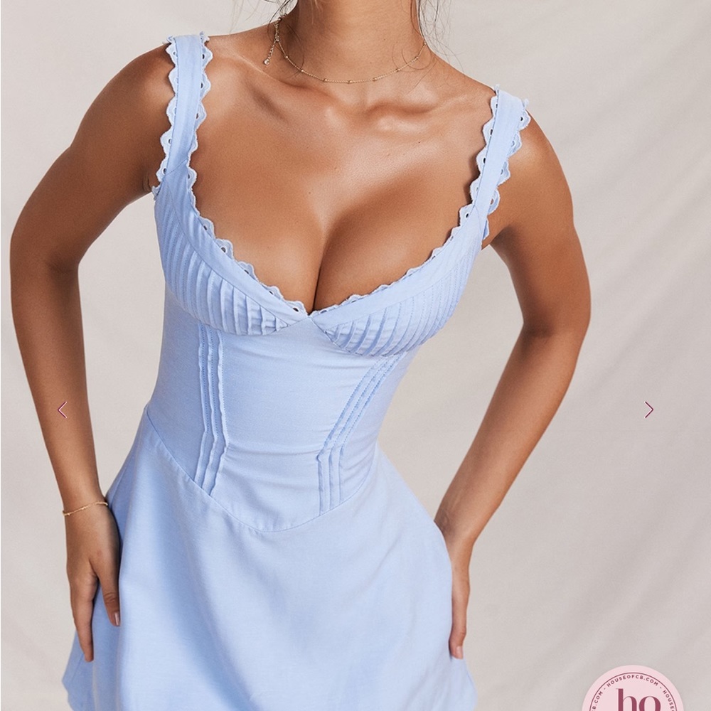 House of CB Light Blue Mini Dress